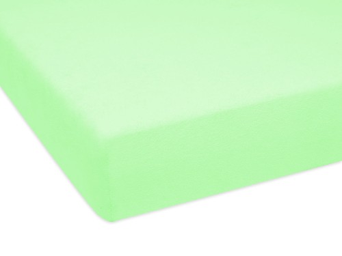 frotowe prześcieradło z gumką o rozmiarze 70x160 cm w kolorze seledynowym