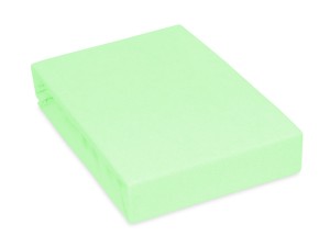 Prześcieradło z gumką 90x190 cm grube z frotte seledynowe