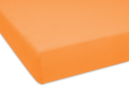 prześcieradło w kolorze łososiowym z gumką frotte wymiar 70/120 cm