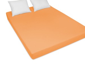 Prześcieradło z gumką 200x200 cm grube z frotte łososiowe