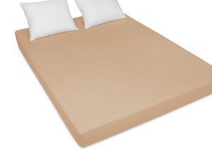 Prześcieradło z gumką 200x200 cm grube z frotte beżowe