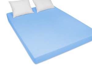 Prześcieradło z gumką 200x200 cm grube z frotte niebieskie