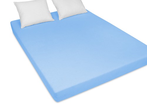 porządne prześcieradło modny niebieski kolor w gumką rozmiar 200/200