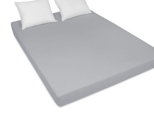 Prześcieradło z gumką 200x200 cm grube z frotte popielate