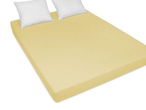 Prześcieradło z gumką 200x200 cm grube z frotte żółte