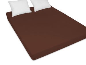 Prześcieradło z gumką 200x200 cm grube z frotte brązowe