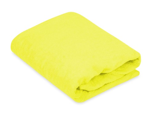 porządne prześcieradło na łóżko z frotty w kolorze żółtym 40x90 cm