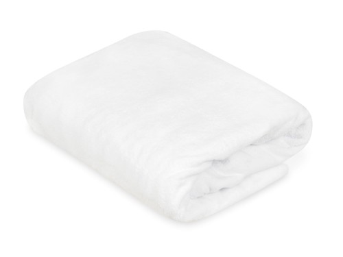 polskie prześcieradło w kolorze białym materiał frotte 40x90 cm