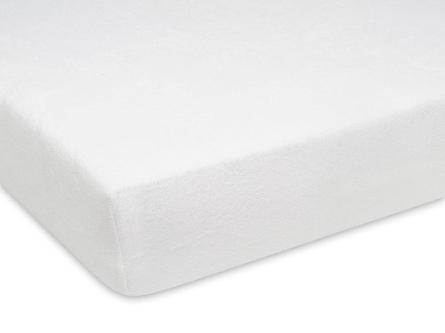 prześcieradło z gumką do sypialni frotte kolor biały rozmiar 70/120 cm