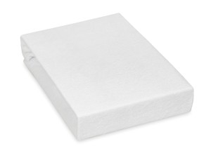 Prześcieradło z gumką 90x190 cm bardzo grube z frotte białe