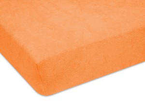 Prześcieradło z gumką 80x180 cm bardzo grube z frotte łososiowe