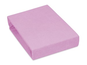 Prześcieradło z gumką 90x190 cm bardzo grube z frotte fioletowe