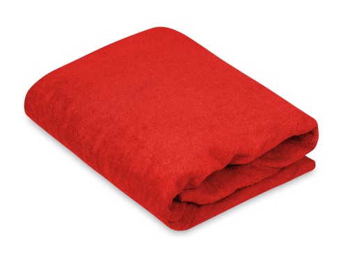prześcieradło bardzo grube do sypilani z frotte gumka kolor czerwony wymiar 50/70 cm