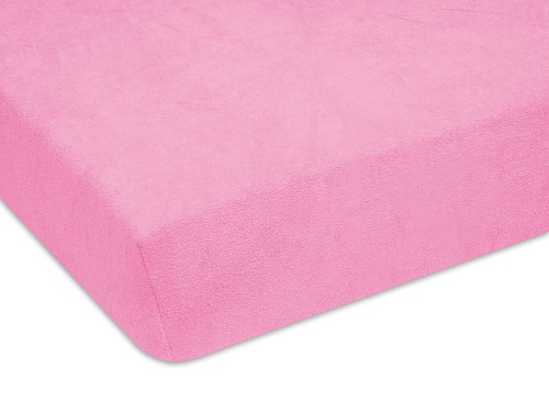 prześcieradło z materiału frotowego 70/160 cm w kolorze jasnoróżowym