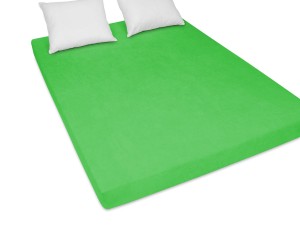 Prześcieradło z gumką 200x200 cm bardzo grube z frotte oliwkowe