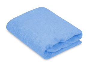 Prześcieradło z gumką 38x80 cm bardzo grube z frotte niebieskie