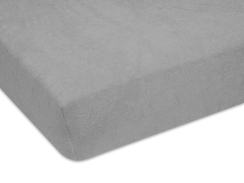 prześcieradło z frotty solidne z gumką o wymiarach 70/160 cm popielate