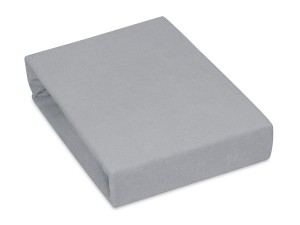 Prześcieradło z gumką 90x190 cm bardzo grube z frotte popielate