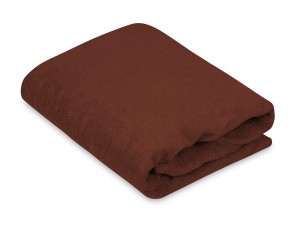 Prześcieradło z gumką 38x80 cm bardzo grube z frotte brązowe