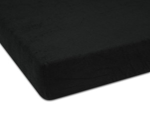 Prześcieradło z gumką 70x140 cm bardzo grube z frotte czarne