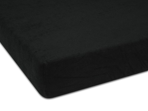 prześcieradło frotowe z gumką na materac rozmiar 80/180 cm kolor czarny