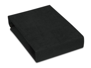 Prześcieradło z gumką 90x190 cm bardzo grube z frotte czarne