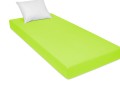 tanie prześcieradło jersey na materac w kolorze limonkowym 80x190 cm