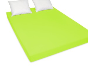 Prześcieradło jersey 160x200 cm grube z gumką limonkowe