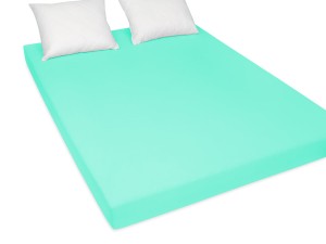 Prześcieradło jersey 200x200 cm grube z gumką miętowe
