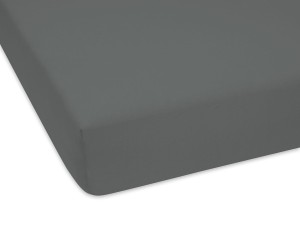Prześcieradło jersey 80x160 cm grube z gumką grafitowe