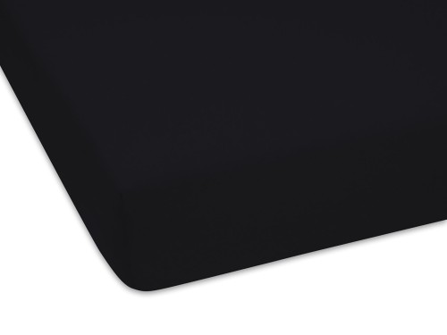 prześcieradło jersey 80x190 cm grube z gumką czarne
