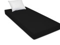 tanie prześcieradło z gumką kolor czarny rozmiar 120x200 cm