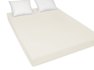 Prześcieradło jersey 200x200 cm grube z gumką ecru