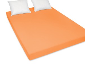 Prześcieradło jersey 200x200 cm grube z gumką łososiowe