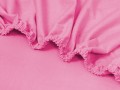 prześcieradło z gumką z certyfikatem oeko różowe 200x200 cm jersey