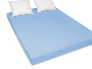 Prześcieradło jersey 200x200 cm grube z gumką niebieskie