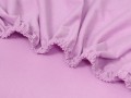 grube prześcieradło z gumką w kolorze fioletowym jersey 70/120 cm