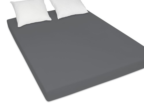 solidne prześcieradło na materac z jersey 160x200 cm ciemnopopielate