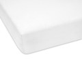 prześcieradło kolor biały z jersey solidne 60x120 cm
