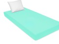 polskie prześcieradło z gumką jersey kolor miętowy w rozmiarze 90x160 cm
