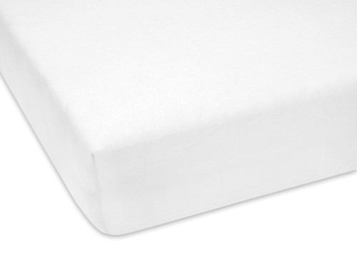 białe prześcieradło solidne polskie z jersey 70x160 cm