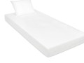 prześcieradło z atestem bardzo grube gramatura 180g/m2 jersey białe 80/190 cm