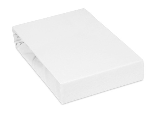 solidne prześcieradło na materac z jersey 90x160 cm białe