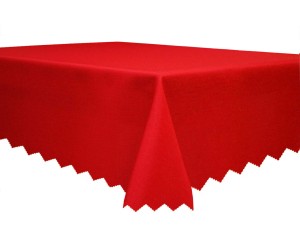 Obrus plamoodporny deszczyk 160x350 cm czerwony