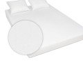 tanie prześcieradło jersey na materac w kolorze białym 200x220 cm