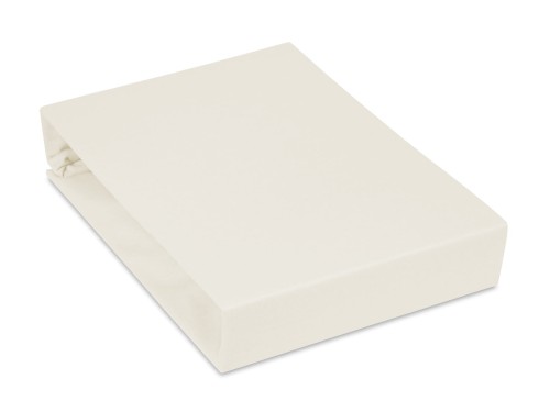modne prześcieradło w kolorze ecru jersey 100x200 cm z gumką