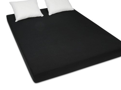 wysokiej jakości prześcieradło jersey w kolorze czarnym 200x200 cm