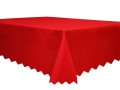 obrus na stół plamoodporny rozmiar 120/120 cm gładki czerwony