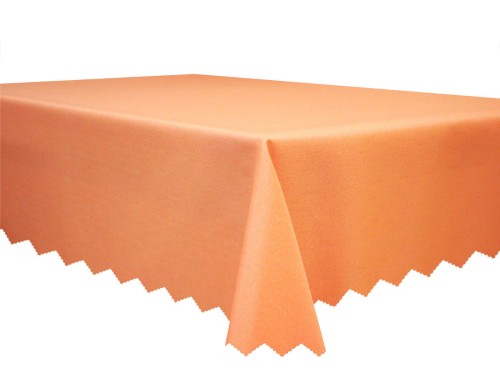 obrus na stół w rozmiarze 80x80 cm plamoodporny w kolorze łososiowym