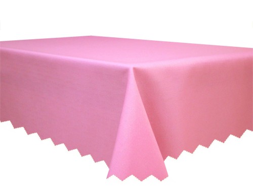 obrus w rozmiarze 90/160 cm plamoodporny gładki różowy